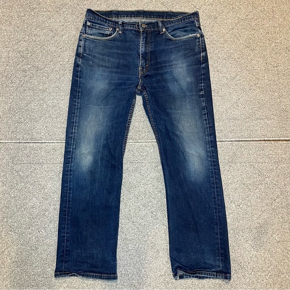 Levis 514 Jeans Mens Size 36X28 Blue Medium Wash Denim Straight Fit - Picture 1 of 11